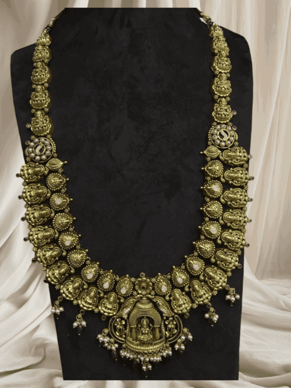 Gold long haram designs in 80 grams