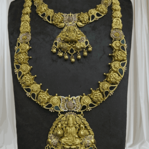 Haram necklace set gold with price telugu