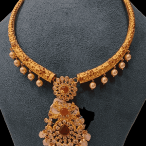 18 grams gold necklace kanti designs
