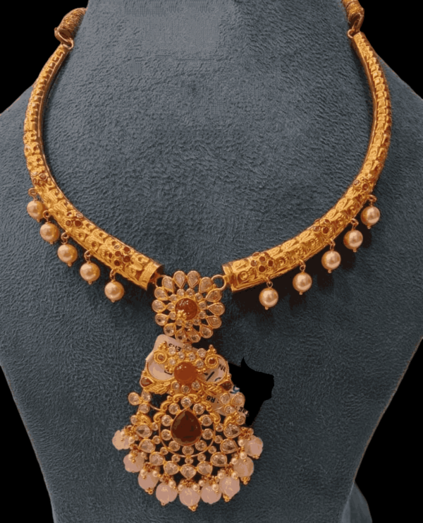 18 grams gold necklace kanti designs