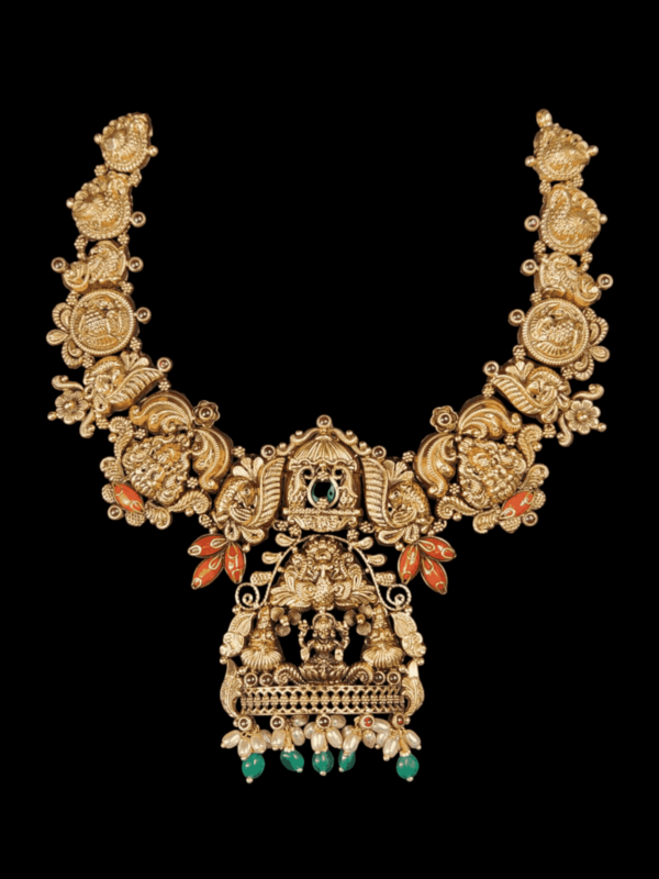Gold necklace design under 39 grams