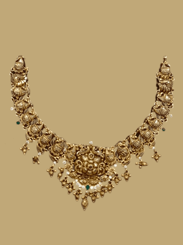Simple gold necklace designs in 16grams
