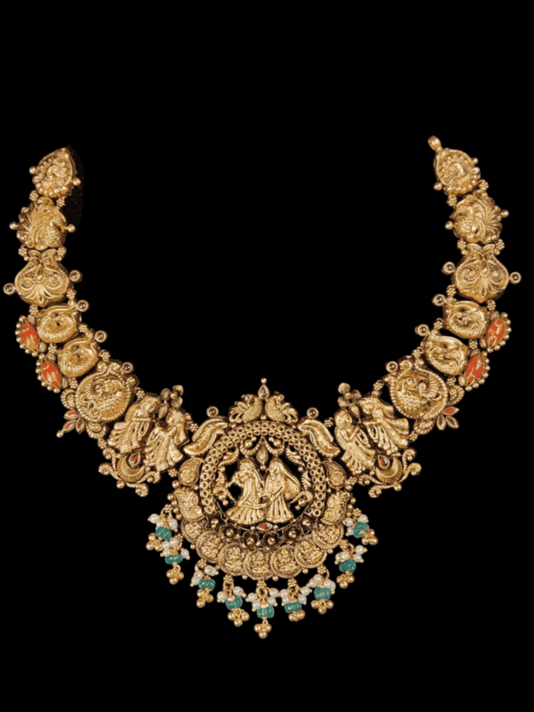 35 grams gold necklace designs with weight